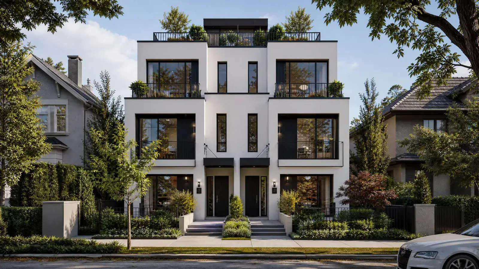 Contemporary multiplex homes in Metro Vancouver and the Fraser Valley