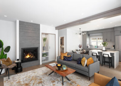 See the living room of our Georgie Award nominated house renovation.